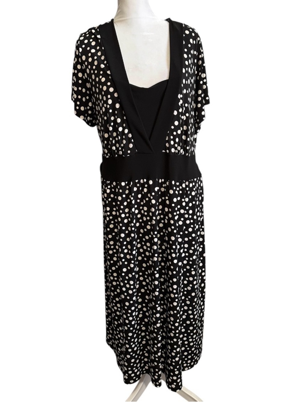 Style & Co. Black and White Polka Dot Dress size 2X